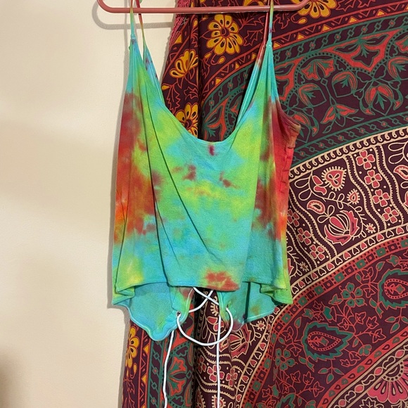 armani rare tie dye string up tank - Picture 3 of 3